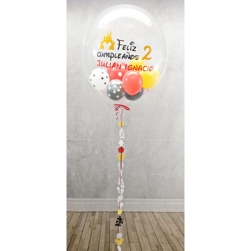 Globo confetti de 61 cm personalizado para cumpleaños infantil  - 7