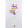 Globo confetti de 61 cm personalizado para cumpleaños infantil  - 8