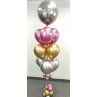 Bouquet de globos de helio con globo personalizado  - 1