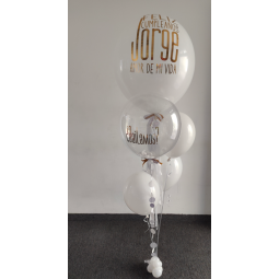 Bouquet de globos de helio con  globo principal de 60 cm personalizado  - 1