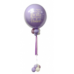 Globo gigante con helio y borlas personalizado