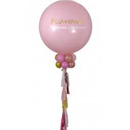 Globo gigante de 72 cm con helio y borlas personalizado  - 1