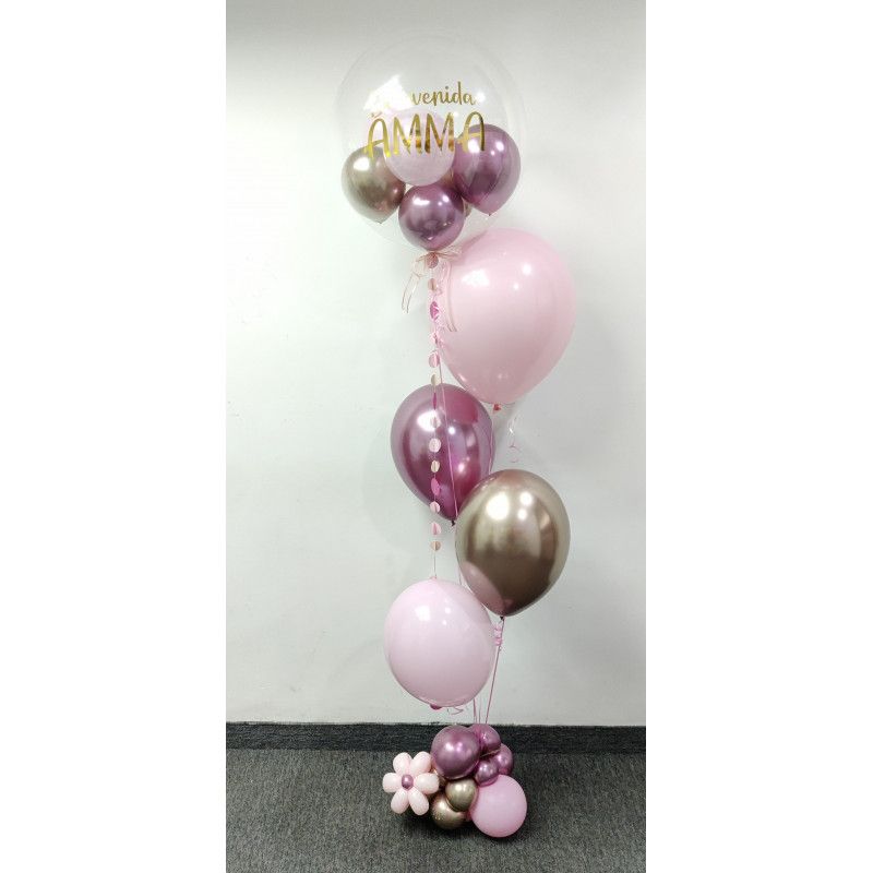 Bouquet de globos de helio  personalizado para bienvenida  - 1