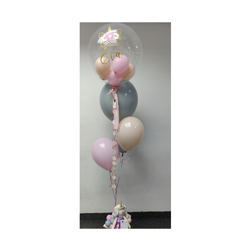 Bouquet de globos de helio  personalizado para bienvenida  - 4