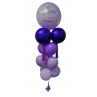 Bouquet de globos de helio con globo plastificado personalizado  - 1