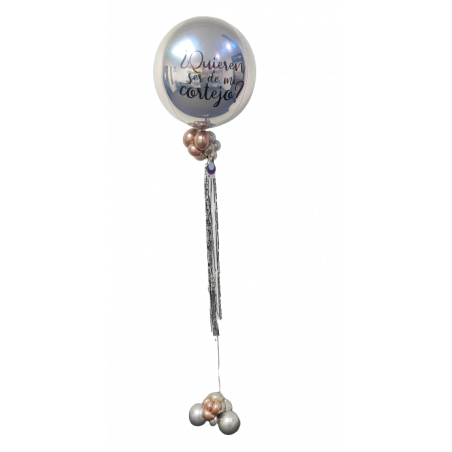 Globo esférico personalizado con helio y ornamentos  - 1