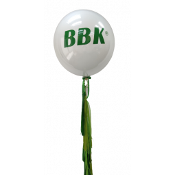 Globo gigante de helio, plastificado, personalizado con borlas  - 1