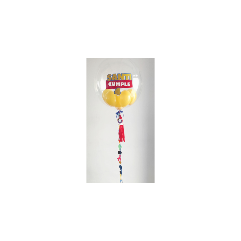 Globo confetti de 61 cm personalizado para cumpleaños infantil  - 14