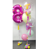 Arreglo de globos de helio personalizado + Un globo de número con helio  - 3