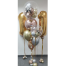Bouquet de globos de helio con doble personalización + Dos números con helio  - 2