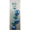 Bouquet de globos de helio con Globo Confetti pequeño personalizado  - 1