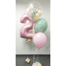 Bouquet de globos de helio personalizado con un globo número  - 1