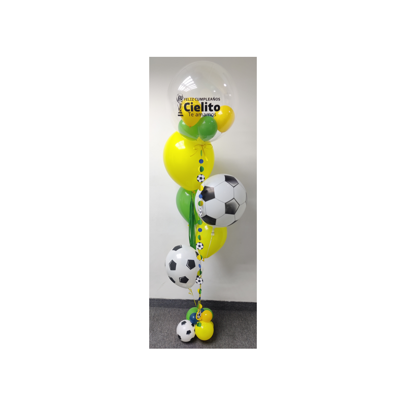 Bouquet de globos personalizado temática fútbol  - 1