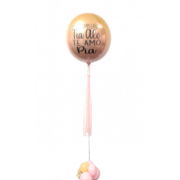 Globo metalizado con helio personalizado para cumpleaños  - 1