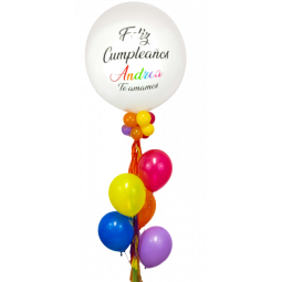 Bouquet de globos con Globo gigante personalizado  - 1