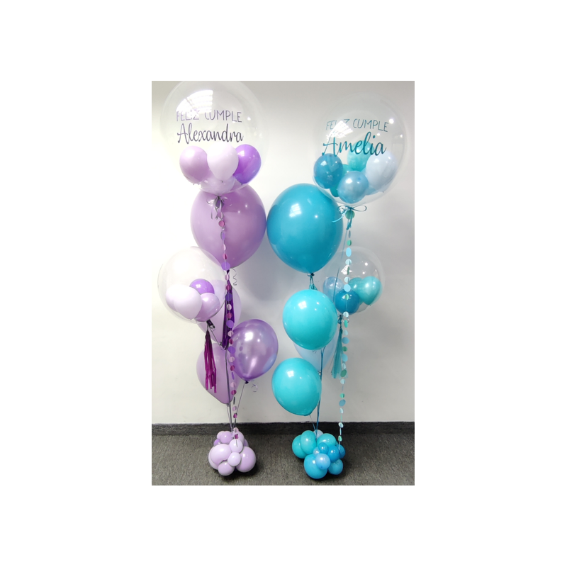 Arreglo de globos de helio personalizado  - 3
