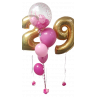 Bouquet de globos de helio personalizado con números  - 4