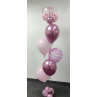 Bouquet de globos de helio con Globo Confetti pequeño personalizado  - 3