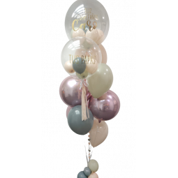 Bouquet de globos de helio con doble personalización  - 1