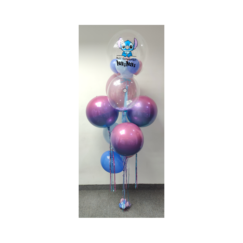 Bouquet de globos de helio con doble personalización  - 4