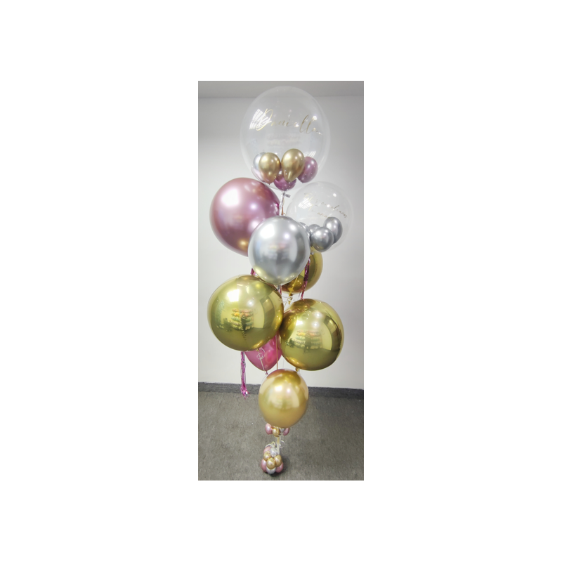 Bouquet de globos de helio con doble personalización  - 7