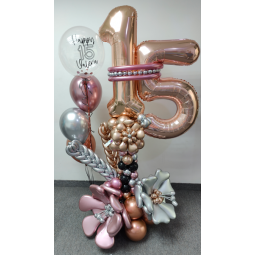 Gran arreglo de globos de aire y helio personalizado  - 5