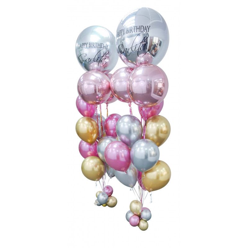 Gran arreglo de globos de helio personalizado  - 4