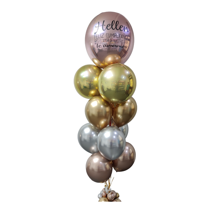 Gran arreglo de globos de helio personalizado  - 6