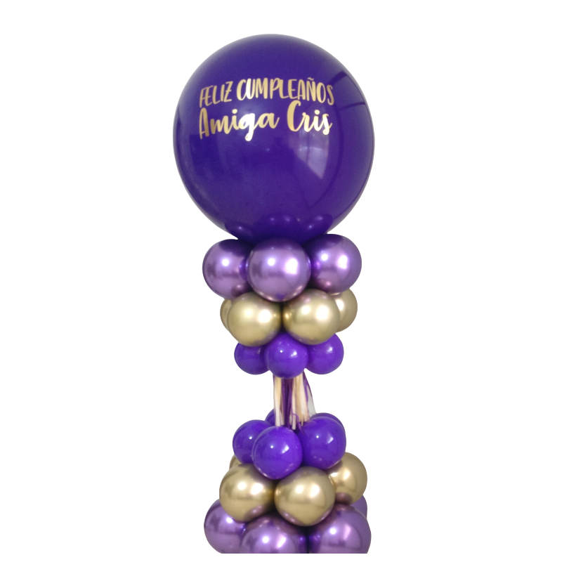 Bouquet de globos de aire con globo gigante personalizado  - 5