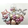Arreglo de globos de helio personalizado con ornamentos adicionales  - 2
