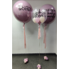 Dos globos gigantes de helio + Globo Confetti personalizados  - 1