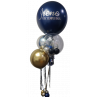 Bouquet de globos de helio con globo gigante y globo Confetti personalizados  - 1