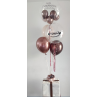 Bouquet de globos de helio con doble globo personalizado  - 1