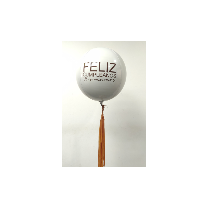 Globo metalizado con helio personalizado para cumpleaños  - 4