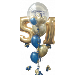 Bouquet de globos de helio personalizado con números  - 6