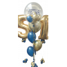 Bouquet de globos de helio personalizado con números  - 6
