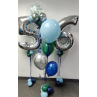 Bouquet de globos de helio personalizado con números  - 10