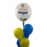 Bouquet de globos de helio con Globo Confetti pequeño personalizado  - 4