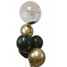 Bouquet de globos de helio con Globo Confetti pequeño personalizado  - 5
