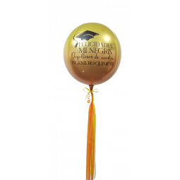 Globo metalizado con helio personalizado para cumpleaños  - 1