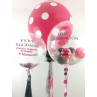 Globo gigante con borlas y dos globos Confetti personalizados  - 1