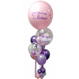 Gran bouquet de globos de helio a diferentes medidas y texturas con 3 personalizaciones  - 3