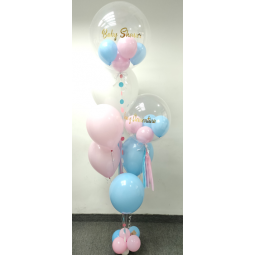 Bouquet de globos de helio con doble globo personalizado  - 1