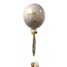 Globo gigante con helio y borlas personalizado para revelación de sexo  - 11