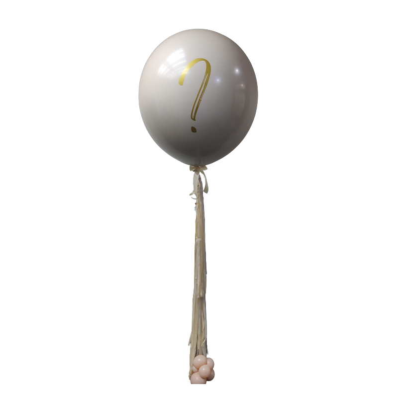 Globo gigante con helio y borlas personalizado para revelación de sexo  - 14