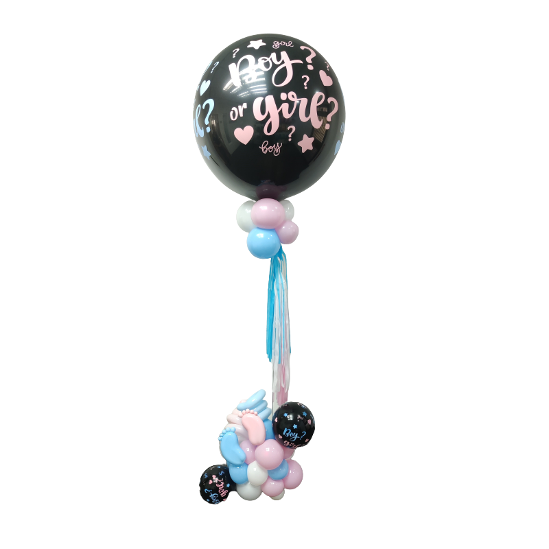 Arreglo de globo gigante con helio personalizado para revelación de sexo  - 3