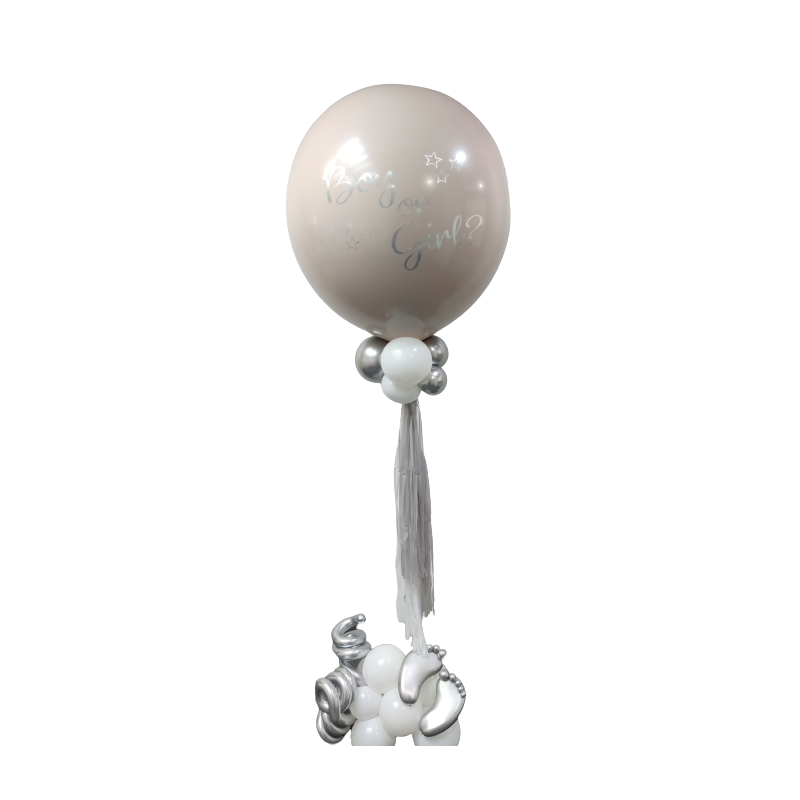 Arreglo de globo gigante con helio personalizado para revelación de sexo  - 5