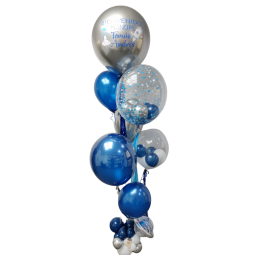 Bouquet de globos de helio incluye globos Confetti cristalinos  - 1