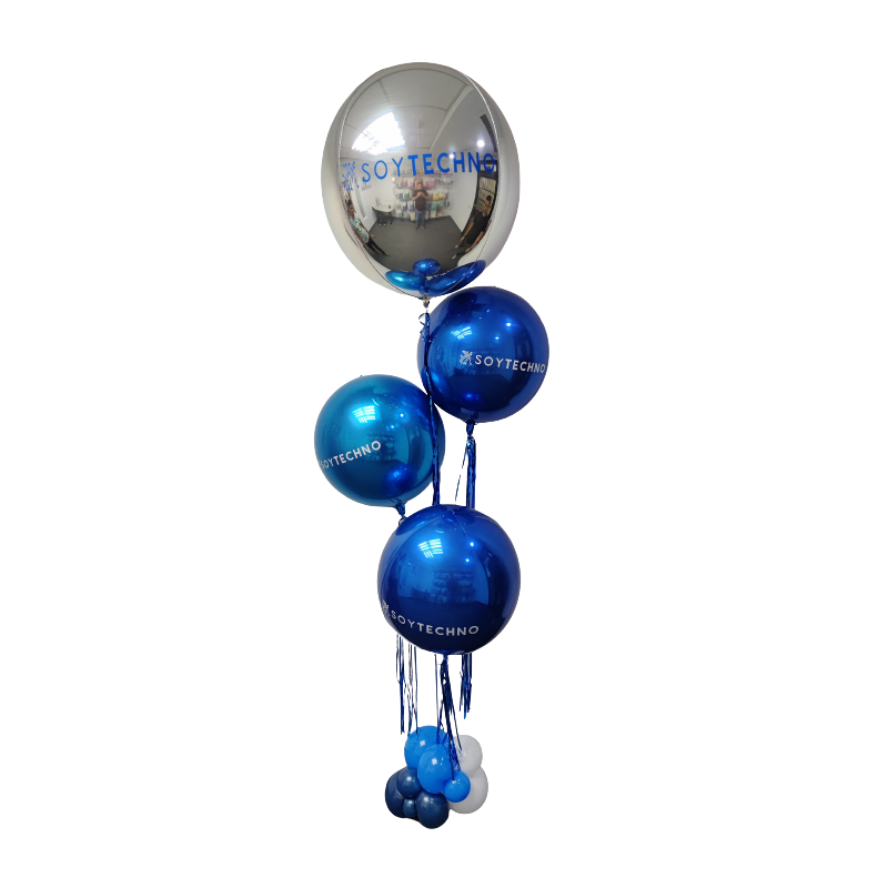 Bouquet de globos metalizados con helio personalizados  - 1