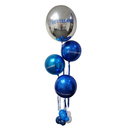 Bouquet de globos metalizados con helio personalizados  - 1